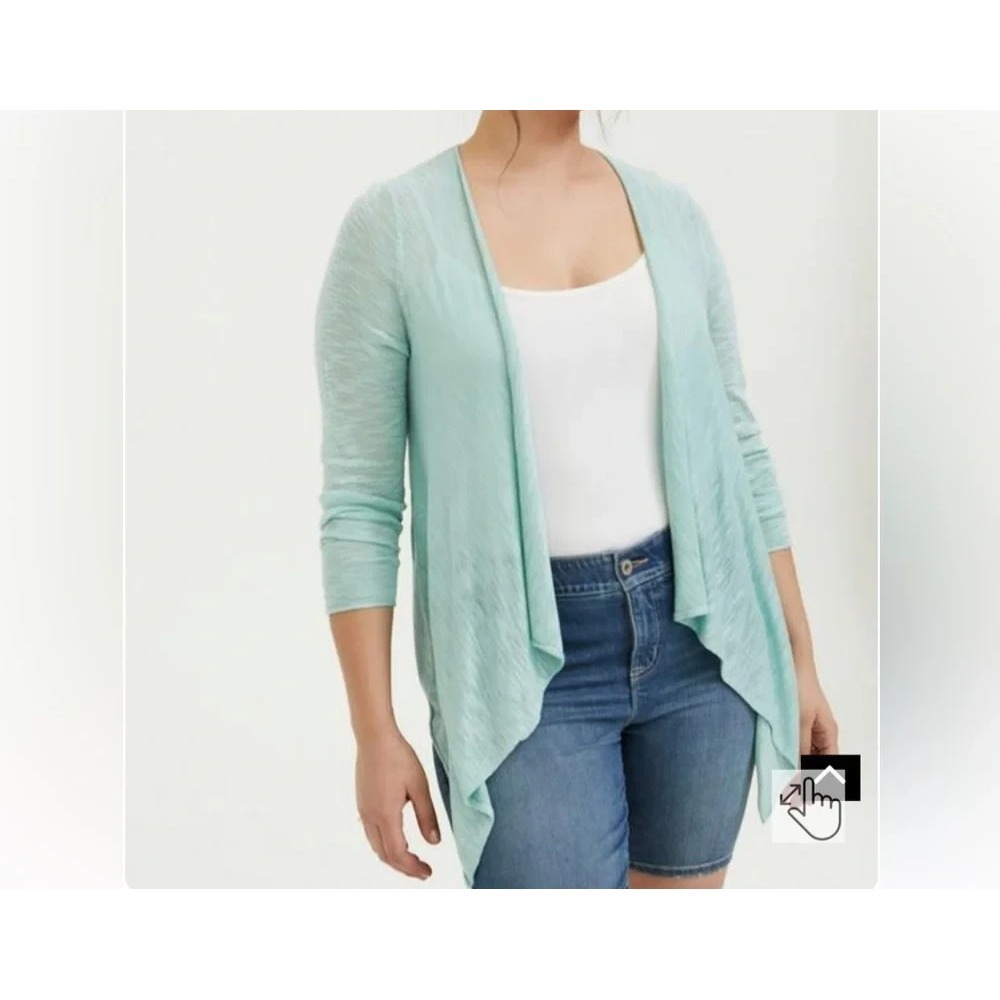 TORRID Open Drape Front ‎ Cardigan Knit 5X NWT Lightweight Summer Capsule Layer